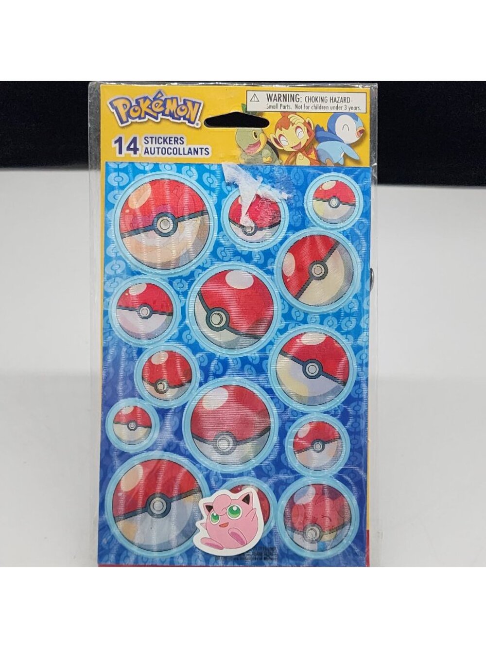 Lenticular Pokémon Stickers  14-Pack Featuring Jigglypuff & Pokéballs